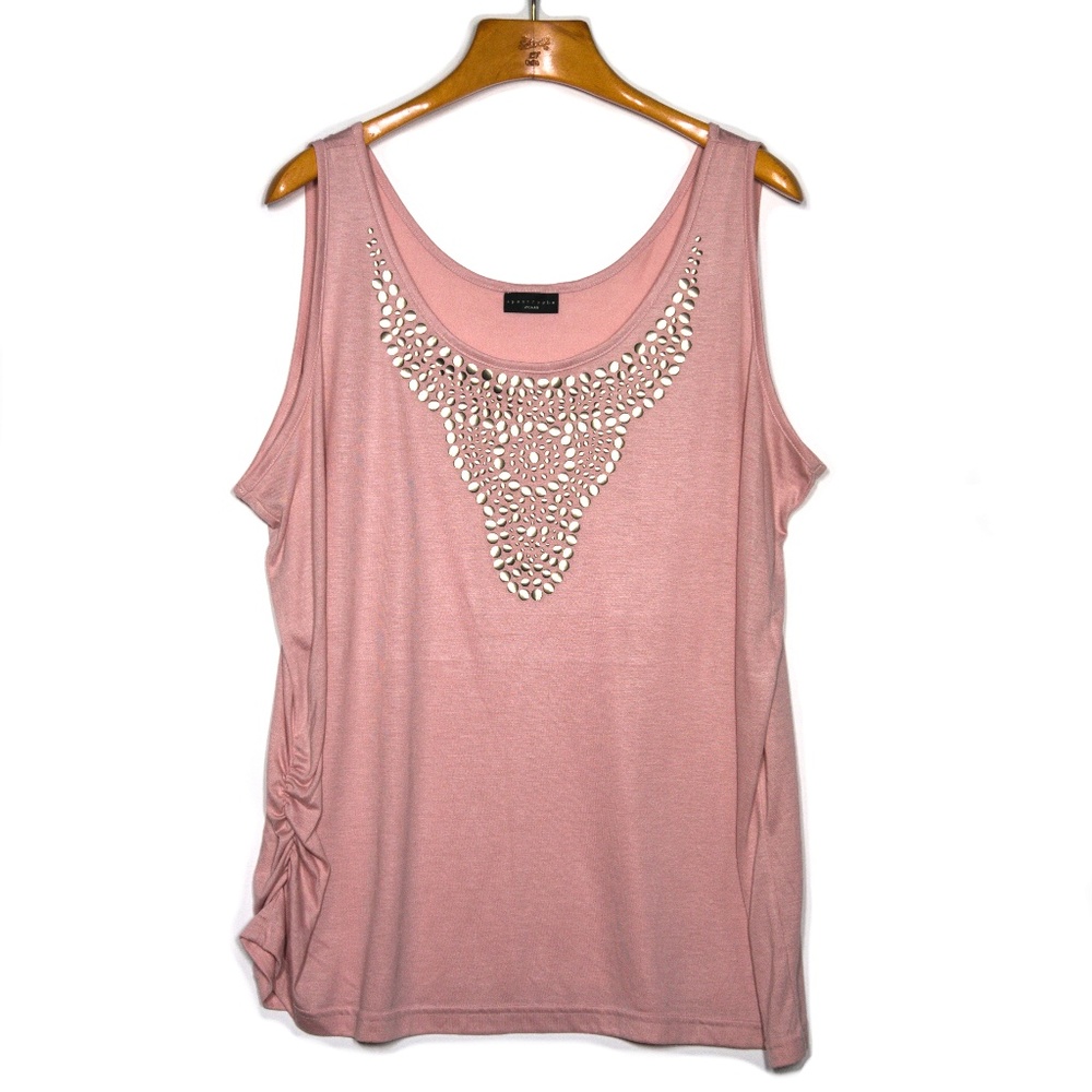 Apostrophe plus size sleeveless tunic top 2X NWOT